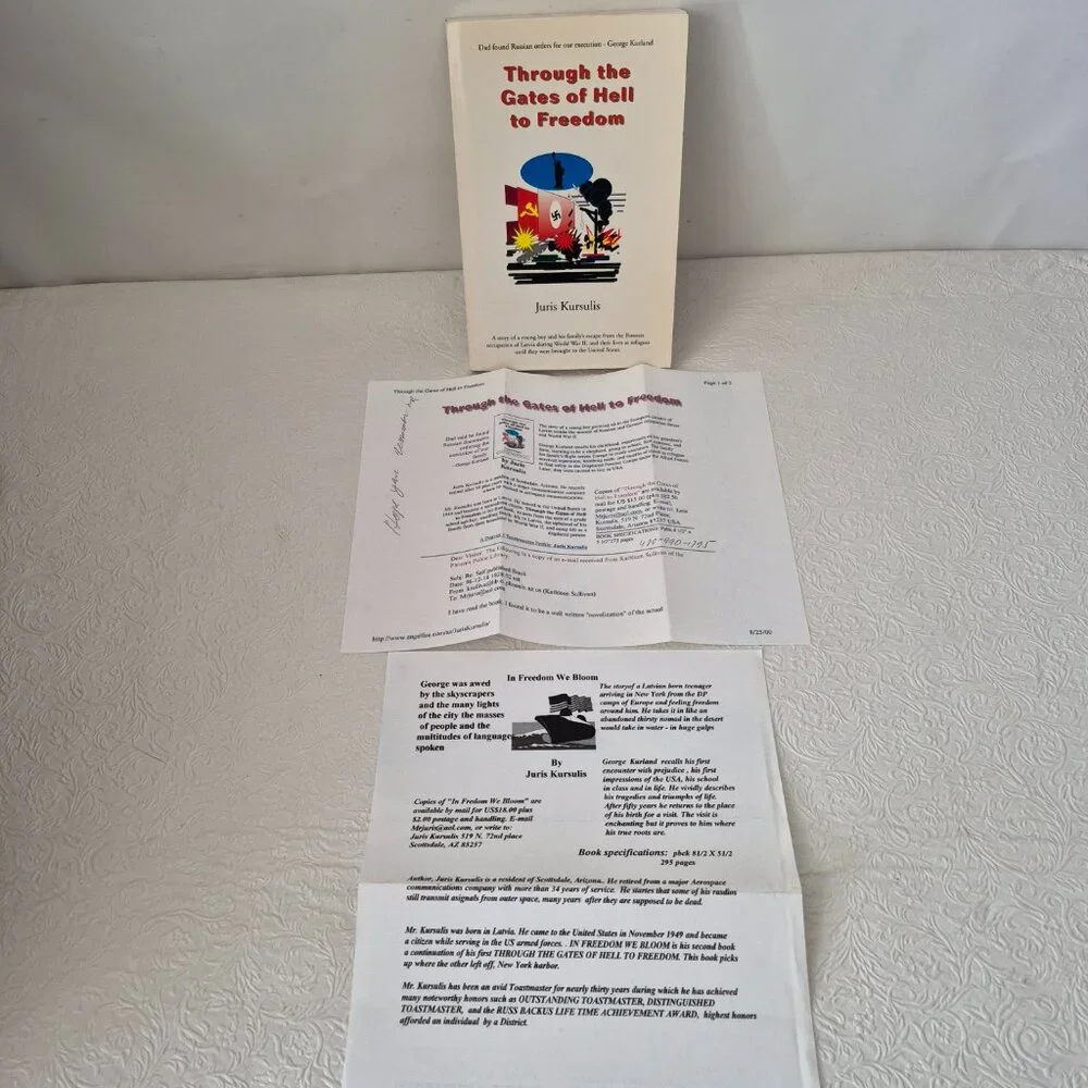 Through The Gates of Hell to Freedom by Juris Kursulis Signed Paperback Book